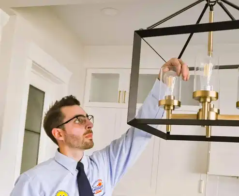 Residential electrical service, installing new light fixture, light fixture installation in Calgary Edmonton or Red Deer