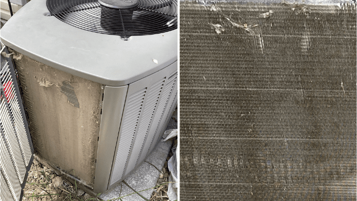 Dirty AC Unit Condenser