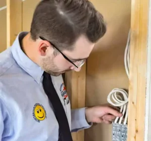 The Gentlemen Pros can doing an electrical inspection